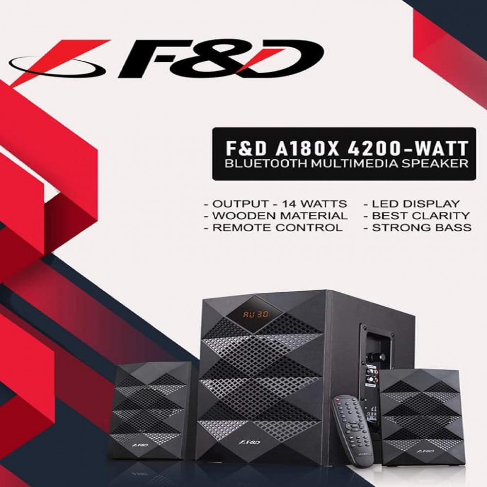 F&D A180X Multimedia Bluetooth 2:1 Speaker